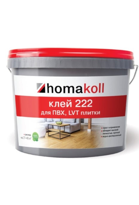 Купить Клей для плитки ПВХ: Клей Homakoll 222 водно-дисперсионный 12 КГ .